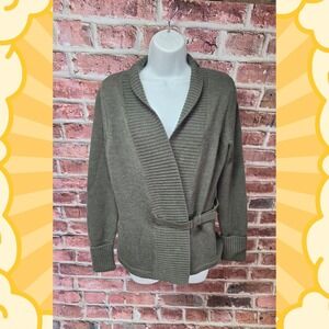Women's FENN WRITGHT MANSON Merino Wool Belted Cardigan Sweater Small